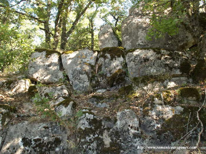 MURALLA CON BLOQUES CICLÓPEOS A PONIENTE DEL TEMPLO. VISTA EXTERIOR